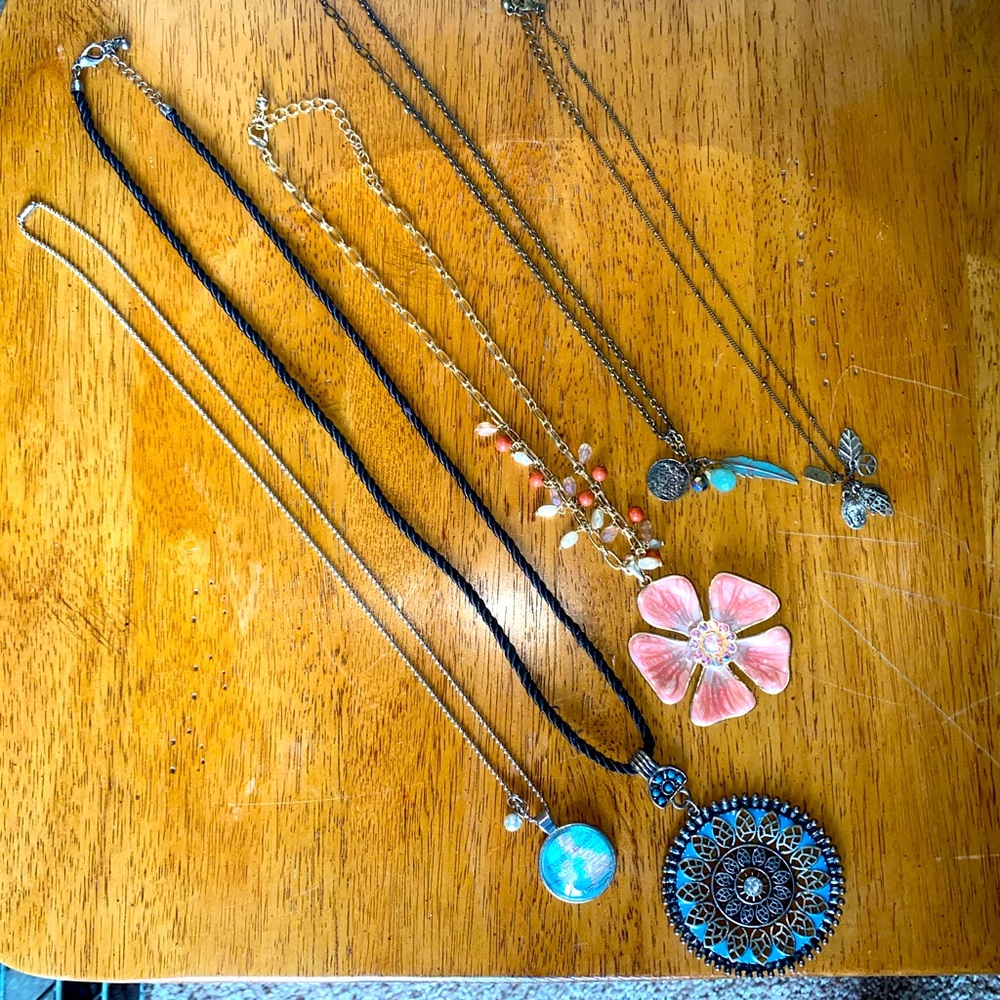 Multi necklaces and bracelets - all together